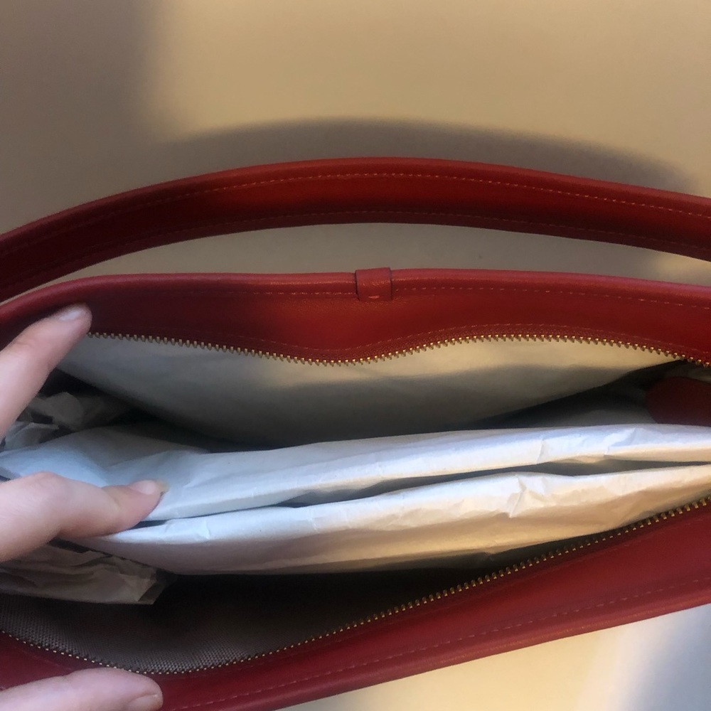 NWT $395 COACH Soft Tabby Leather Hobo Bag in Brick Red! - Picture 9 of 16